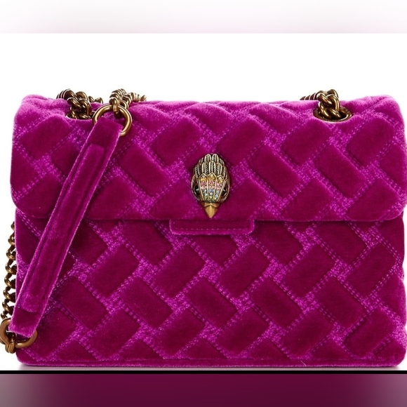 Kurt Geiger LondonKensington Quilted Velvet Medium Shoulder Bag - Picture 7 of 12